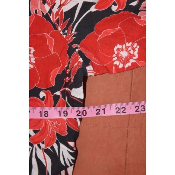 Lafayette 148 Floral Print Buttom Bown Shirt Women SIze Medium - Picture 5 of 7